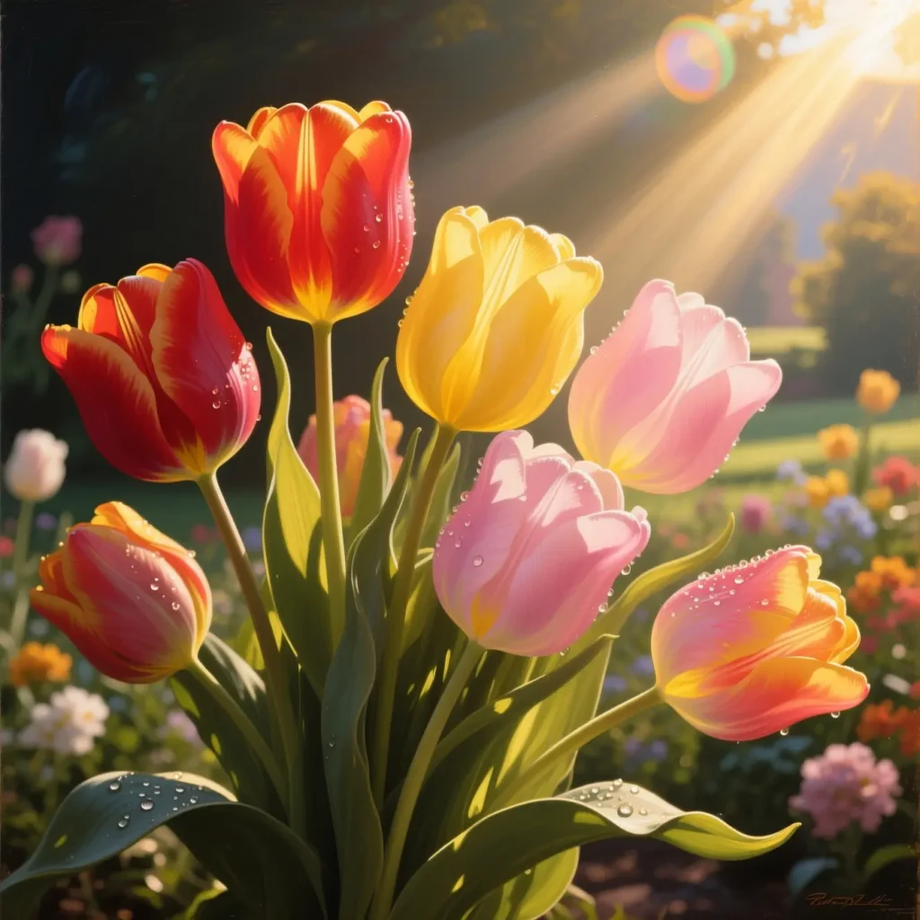 A flower is a painted smile