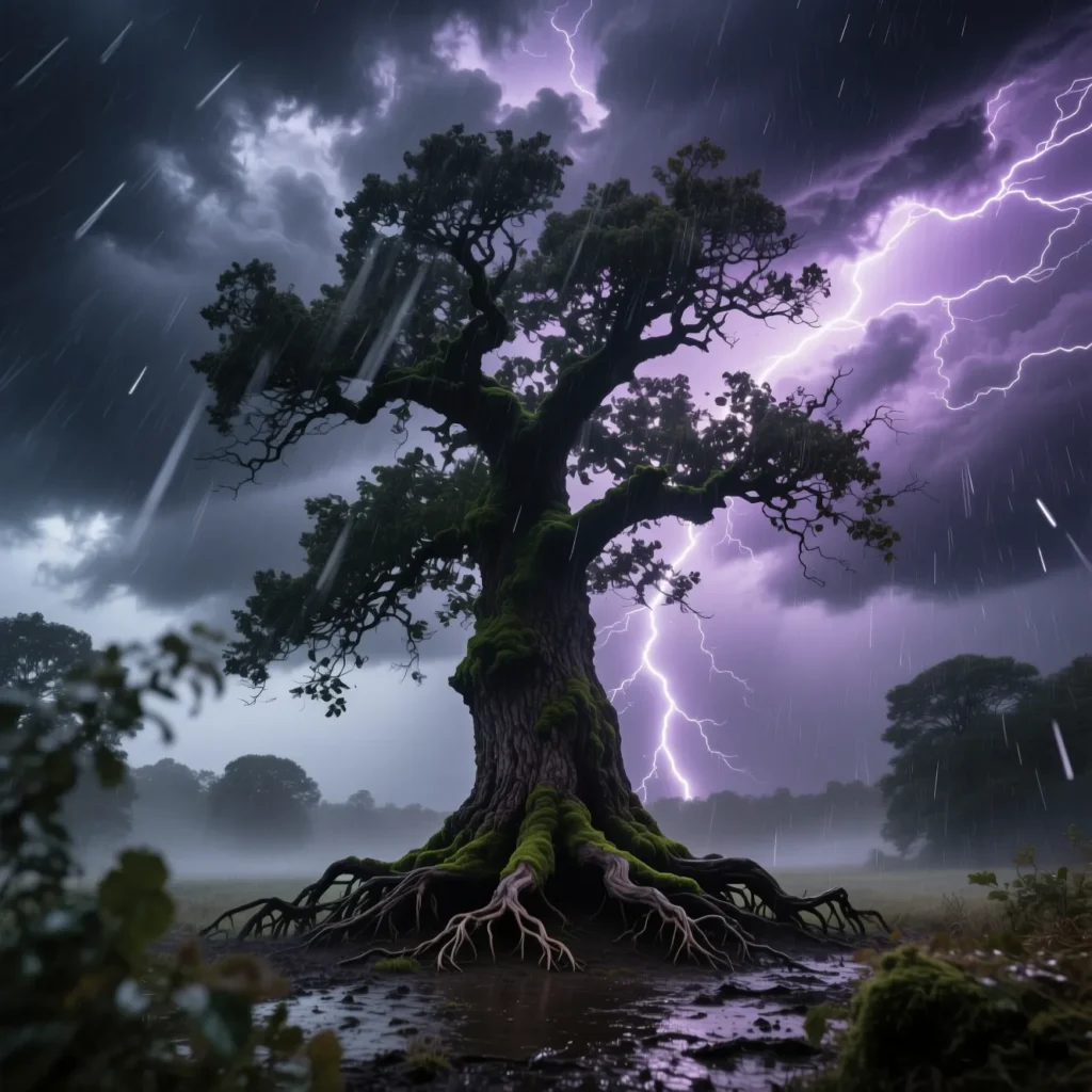 A tree weathering every storm