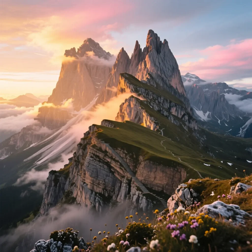 Mountains are stairways to the sky