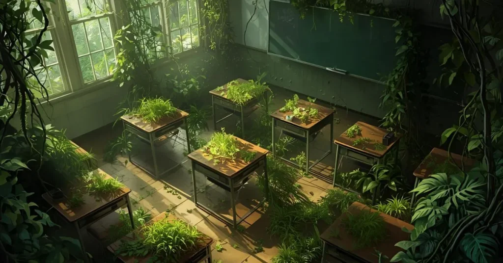 The classroom was a jungle