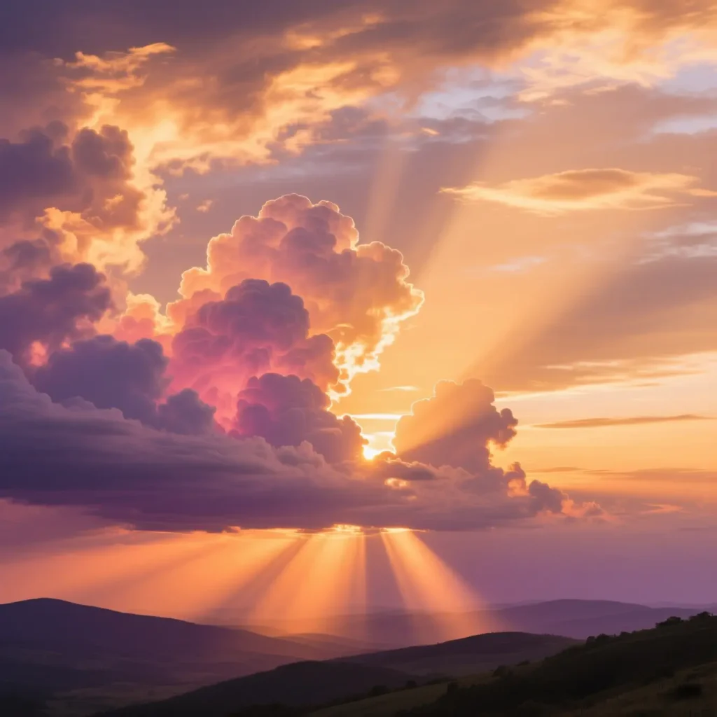 The clouds are wandering sheep across the sky
